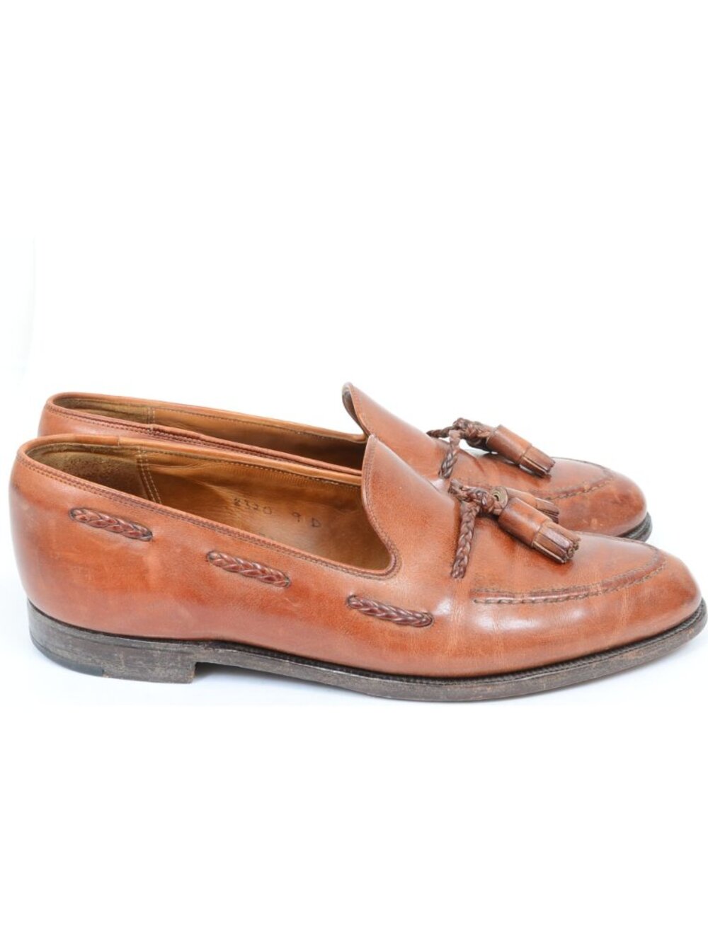 Vtg 80s Carroll & Co Beverly Hills Men's 9D Loafer Shoes Made in‎ England Preppy - Picture 3 of 9